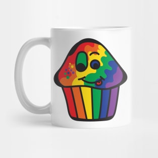 Gay Pride Rainbow Cupcake Mug